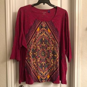 3x Catherine’s Petite 3/4 sleeve top New Plus sz